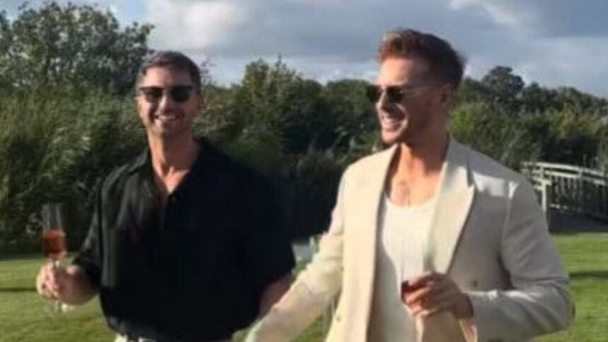 emmerdale stars who played brothers on the itv soap are set to tie the knot today in 100000 ceremony at 5000 acre wilderness venue with a star studded guest list 6893634a51ec6