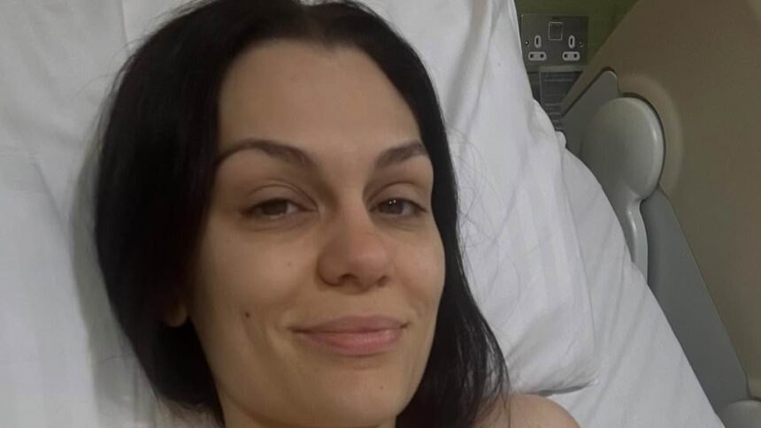 jessie j reveals shes been rushed to hospital with an infection and fluid on her lungs six weeks after undergoing breast cancer surgery 688f6b533fac3
