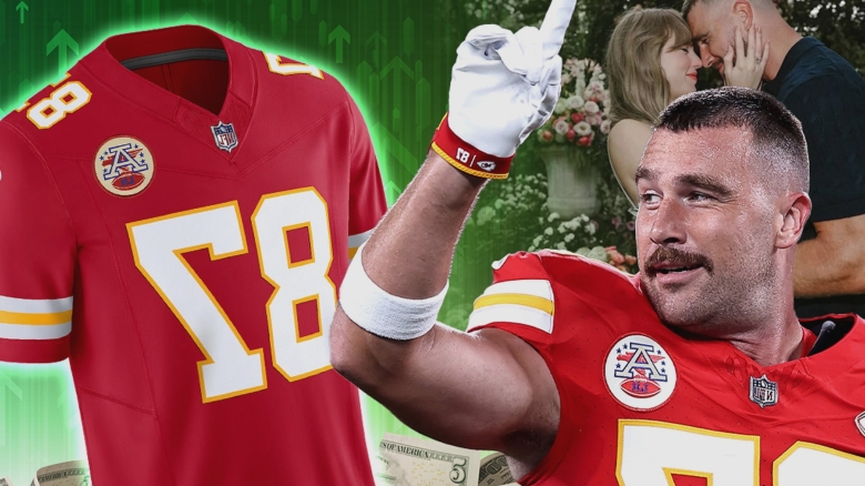 travis kelce jersey sales explode after taylor swift engagement 68b00e6ed2a5e