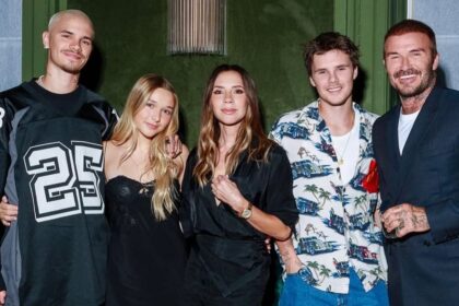 romeo beckham poses for sweet family pictures at his lavish 23rd birthday bash in london as eldest brother brooklyn and his wife nicola peltz are nowhere to be seen 68bc9da8f03be