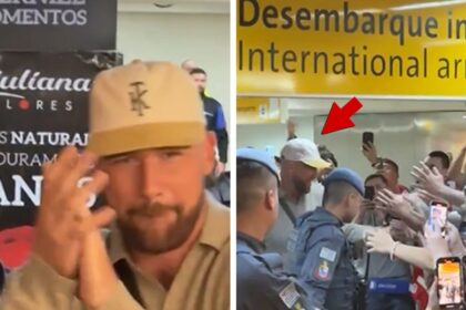 travis kelce touches down in brazil for chiefs opener mobbed by fans 68b9974fdf72e