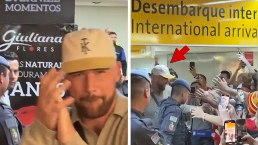 travis kelce touches down in brazil for chiefs opener mobbed by fans 68b9974fdf72e