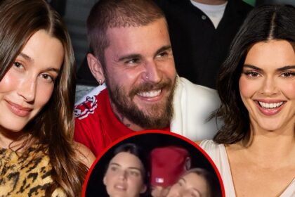 justin and hailey bieber hug kendall jenner and sway during concert 68fe80bfb723d