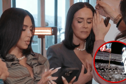kim kardashian tries to convince sarah paulson 1969 moon landing was faked 69038085a44ef