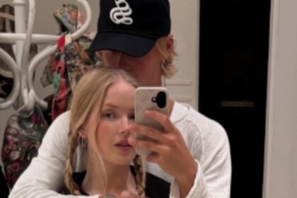 ellie bamber goes instagram official with danish actor oliver overgaard in sweet selfie as they ramp up their romance 69257b1157e5f