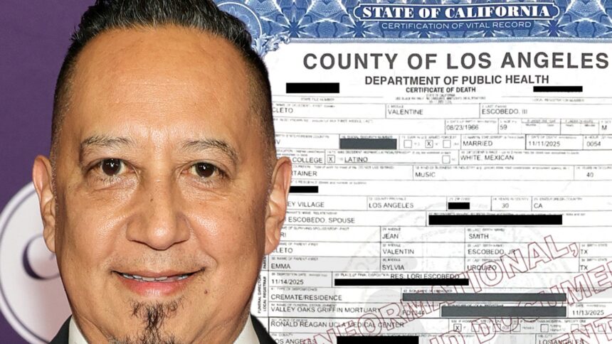 jimmy kimmels band leader cleto escobedo iii cause of death released 6917c57d15142