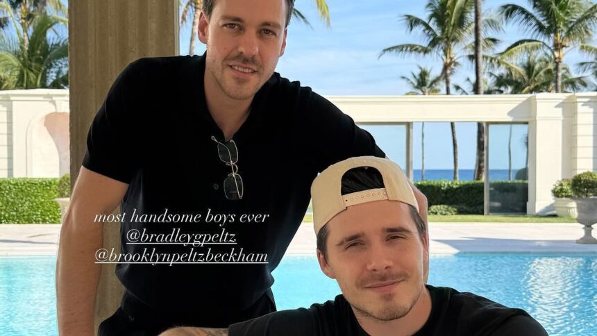 christmas with the in laws brooklyn beckham looks pally with nicola peltzs brother as the couple head to her home in miami days before christmas 6945f5a63911f