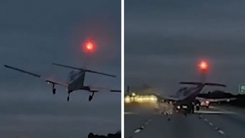 planes emergency landing on top of car on florida highway caught on video watch 6938a70dd204f
