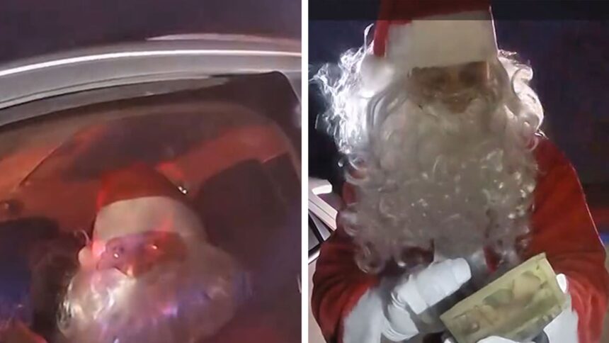 santa gets pulled over by police for speeding in ohio in hilarious video 694d85b2c9203