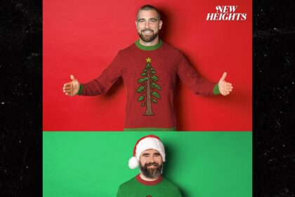 travis and jason kelce spark viral reactions with suggestive christmas sweaters 694d9d0fa3ed0